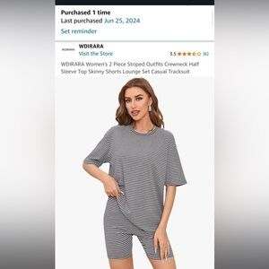 2-piece Casual Lounge Set (as worn by Taramoni) — Size Medium, Never Worn